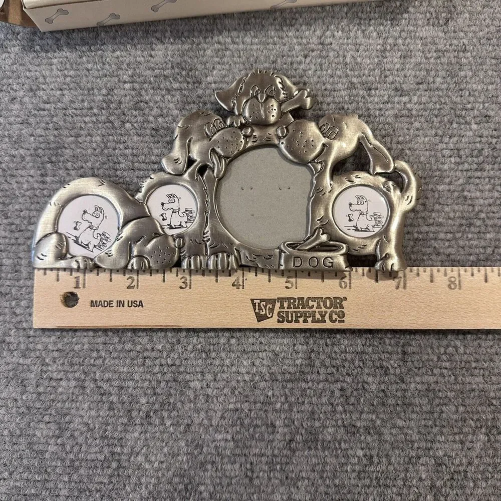 Whimsical Dog Pewter Picture Frame 7